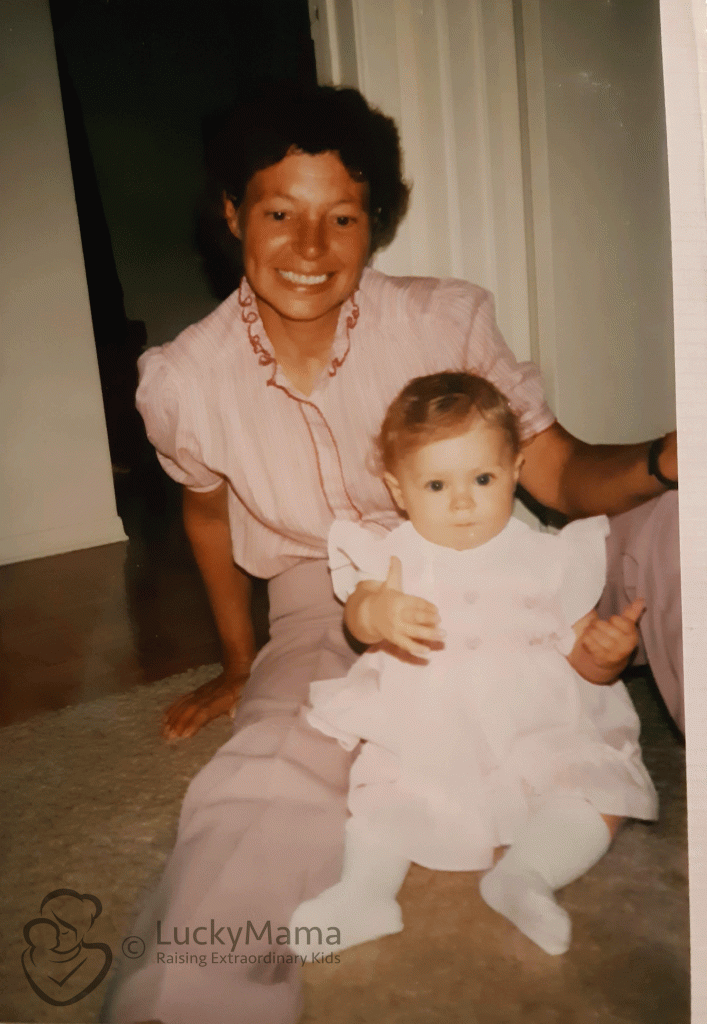 LuckyMama as a baby with her beautiful Oma
